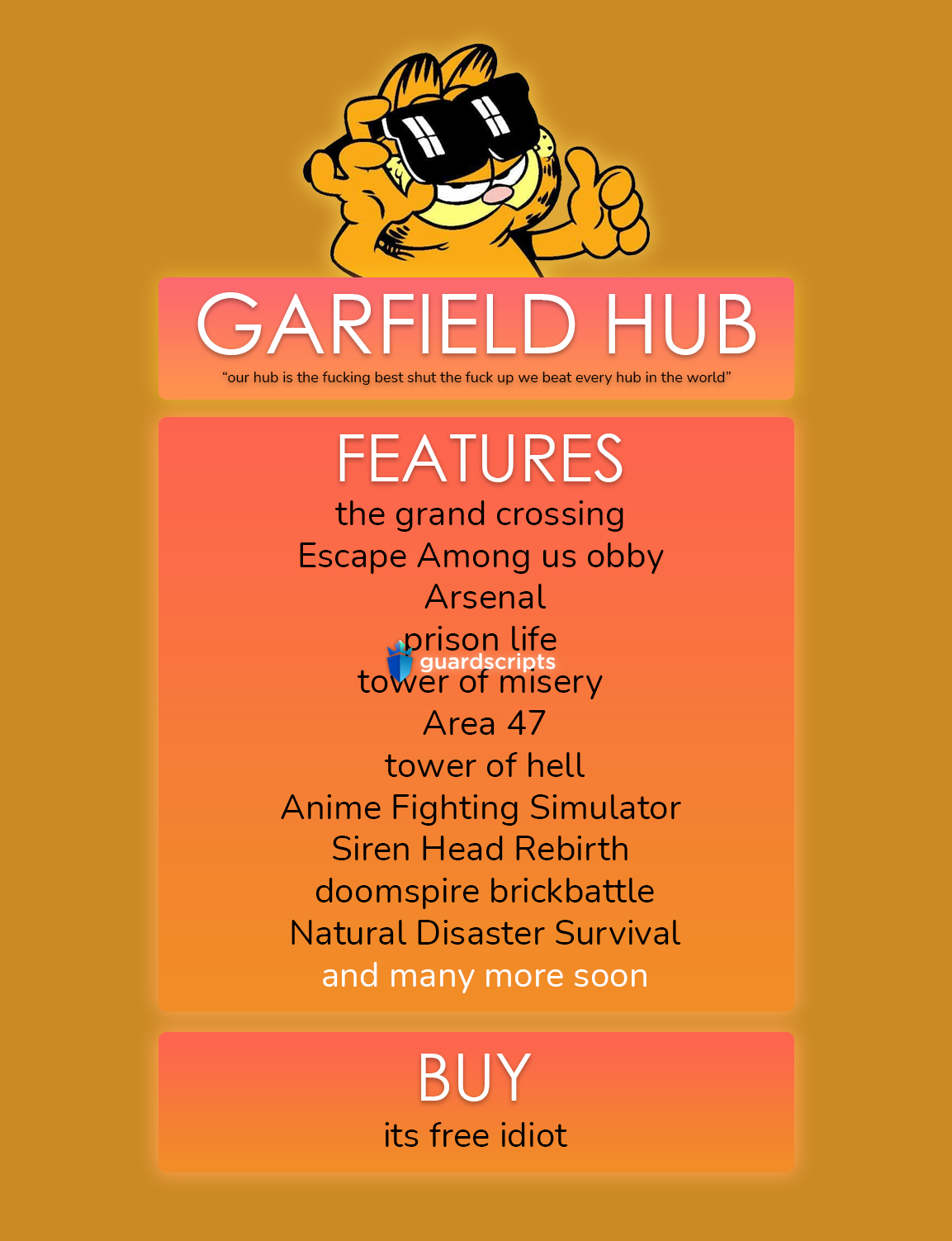 Garfield Hub | 11 GAMES, MORE SOON [FREE HUB] Excludiddy [🛡️]