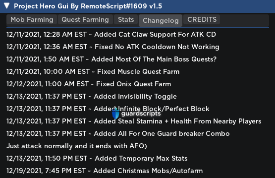 [UPDATED] Project Hero GUI - MOB FARMING, QUEST FARMING, PUNCH AURA & MORE! SCRIPT ⚔️ - May 2022
