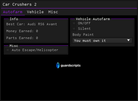 Car Crushers 2 GUI - OPEN SOURCE - AUTO-FARM - VEHICLE STATS - July 2022