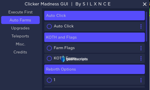 Clicker Madness | AUTO FARM GUI SCRIPT Excludiddy [🛡️]