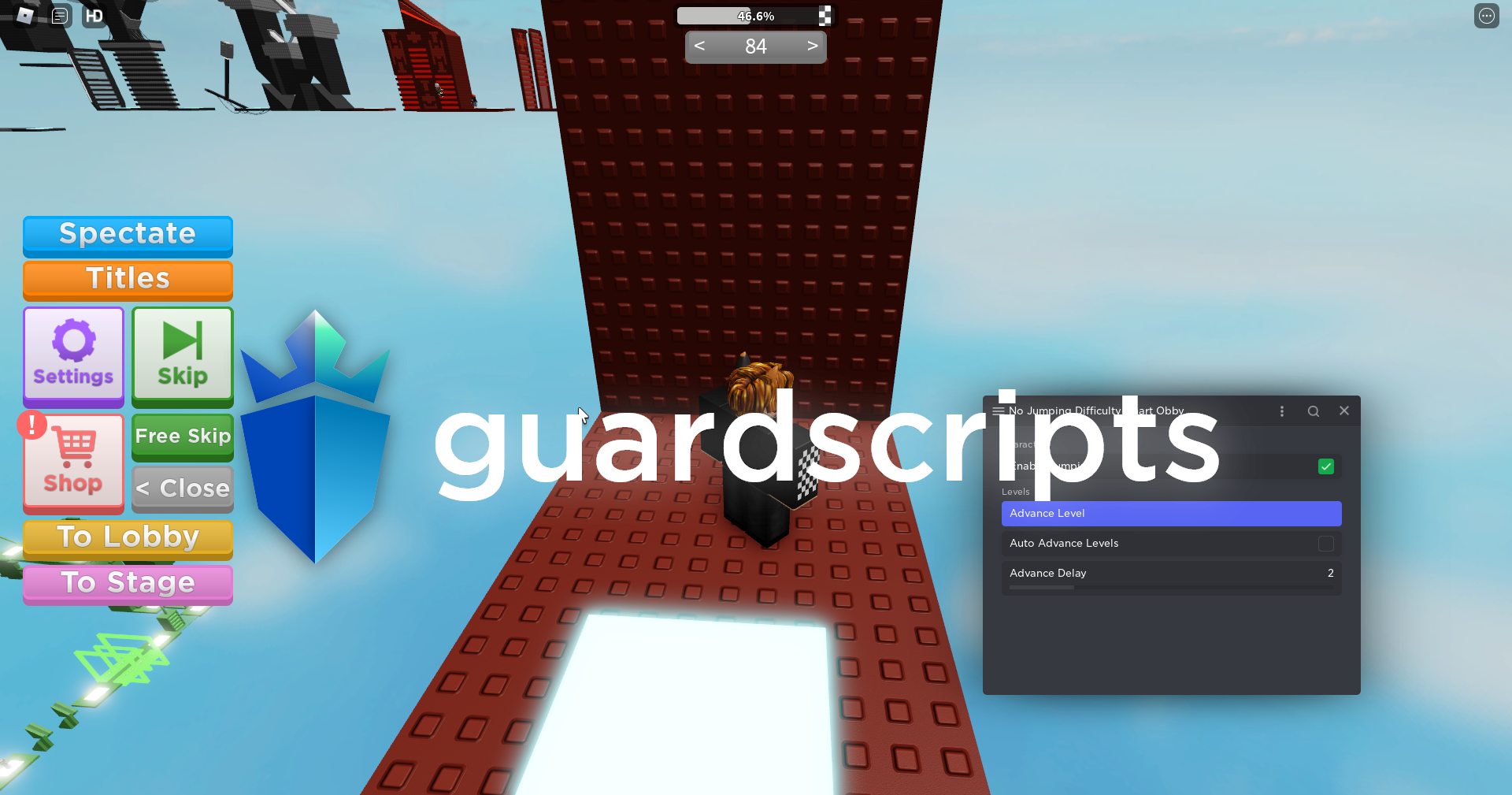 No Jumping Difficulty Chart Obby GUI | SCRIPT ⚔️ - May 2022