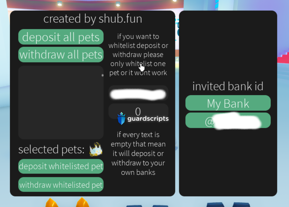 Pet Simulator X GUI - EASY WITHDRAW & DEPOSIT TO BANK SCRIPT ⚔️ - May 2022