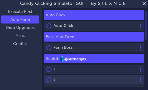 Candy Clicking Simulator | AUTO FARM GUI SCRIPT Excludiddy [🛡️]