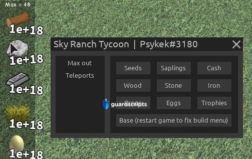 Sky Ranch Tycoon | GUI | MAX OUT BASE & RESOURCES SCRIPT - April 2022