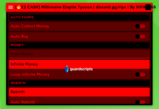 Millionaire Empire Tycoon INF CASH - AUTO BUY - AUTO REBIRTH - July 2022
