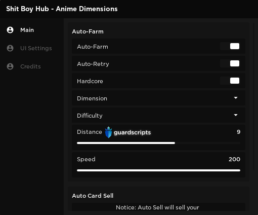Anime Dimensions | FULL AUTO FARM WITH AUTO CARD SELL SCRIPT - April 2022