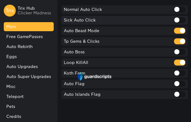 Clicker Madness OP AUTO-FARM GUI - July 2022