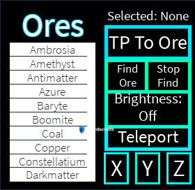 Azure Mines | ORE ESP & TELEPORTER GUI SCRIPT - April 2022